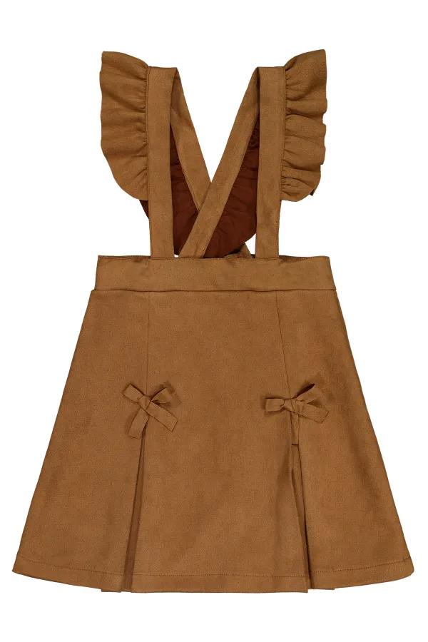 Girl's Vest and Dress 6-9 Years Old Brown - Package Girl's Vest and Dress 6-9 Years Old Brown - Package