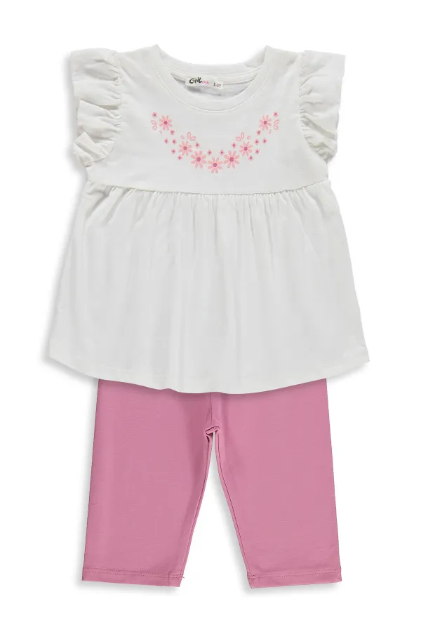 Ensemble d'équipe pour filles de 2 à 5 ans, blanc cassé - Emballage