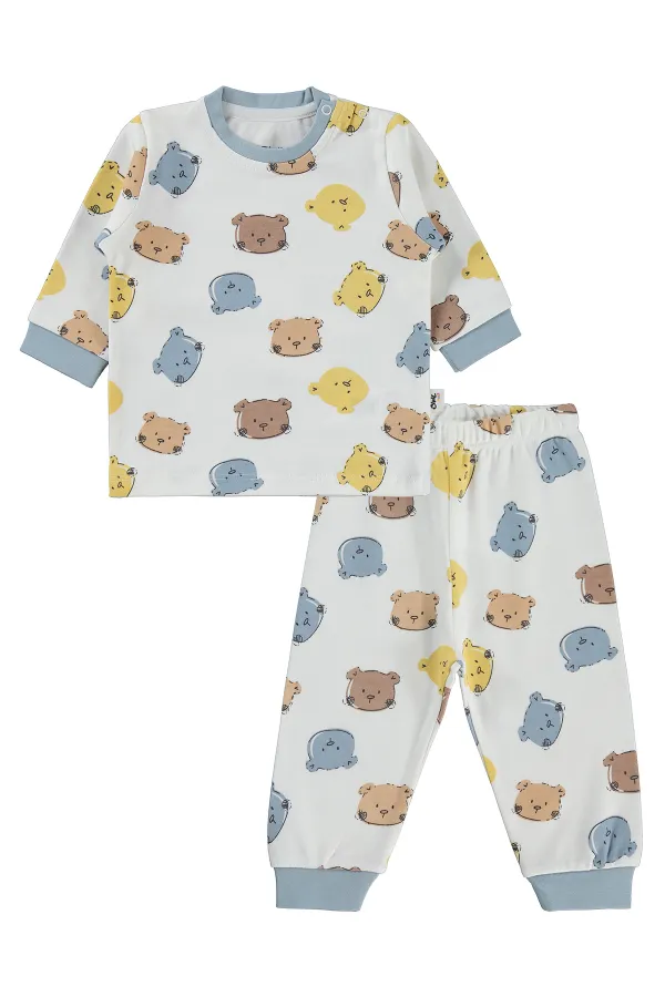 Ensemble pyjama bébé 0-24 mois bleu ciel - Emballage