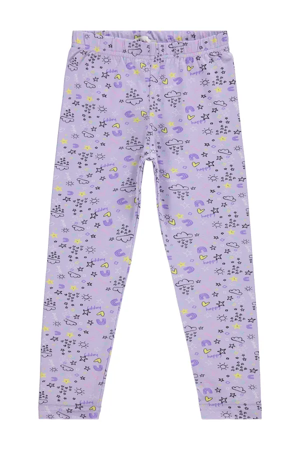 Girls' Leggings Km 6-9 Years Purple - Pack Girls' Leggings Km 6-9 Years Purple - Pack