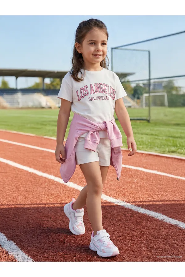 Girls' Team Set 2-5 Years Old, Off-White - Package