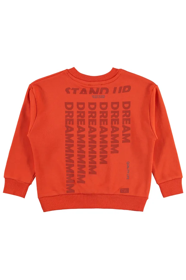 Sweat-shirt orange pour garçon - Emballage