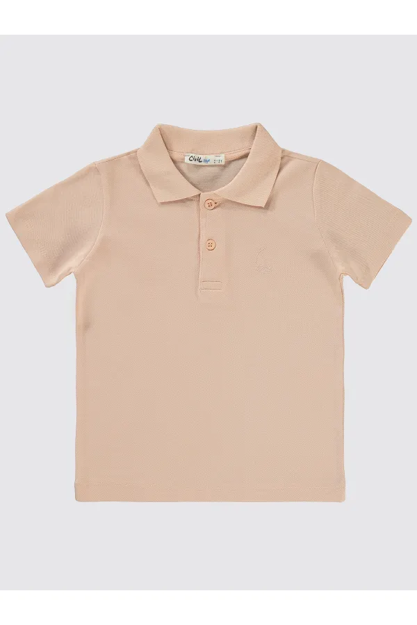 Erkek Çocuk Tişört 2-5 Yaş Somon - Paket