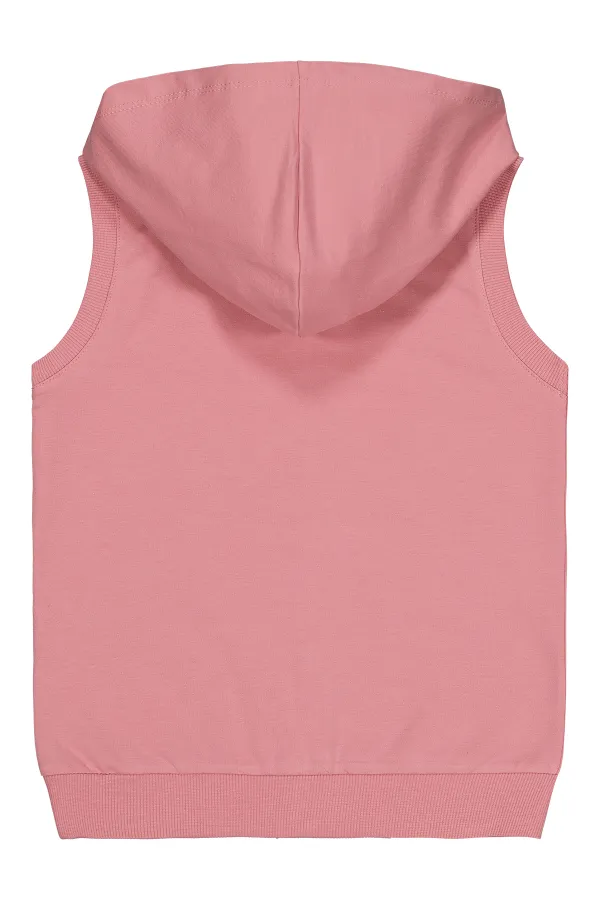 Kız Çocuk Yelek 6-9 Yaş Gül Kurusu - Paket