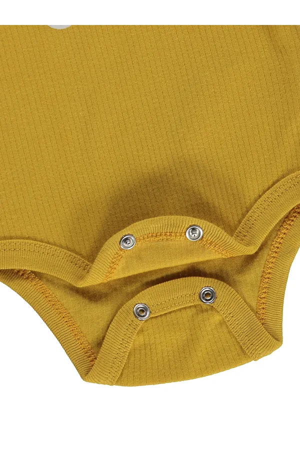 Bebek Çıtçıtlı Badi 0-24 Ay Hardal - Paket