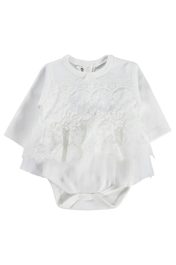 Bebek Çıtçıtlı Badi 0-24 Ay Ekru - Paket