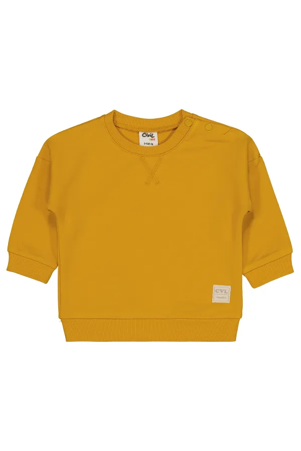 Sweat-shirt bébé 0-24 mois moutarde - Lot