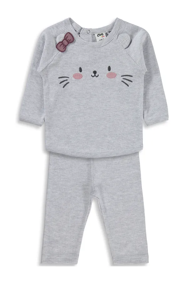 Bebek Takım 0-24 Ay Taş Rengi - Paket
