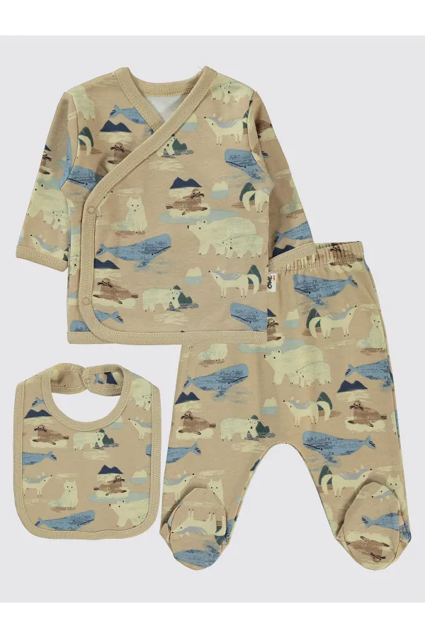 Bebek Zıbın Takımları 0-24 Ay Sütlükahve - Paket