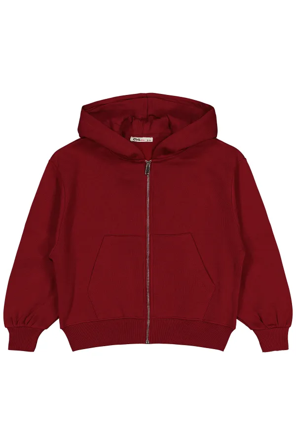 Girl Cardigan 10-13 Years Old Burgundy - Package