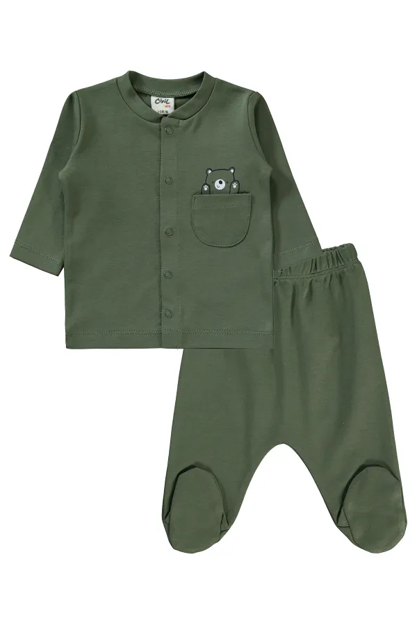 Baby Pajama Set 0-24 Months Khaki - Package