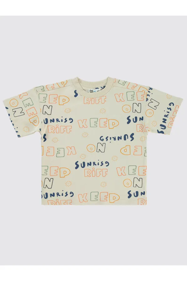 T-shirts garçon 10-13 ans couleur pierre - Lot