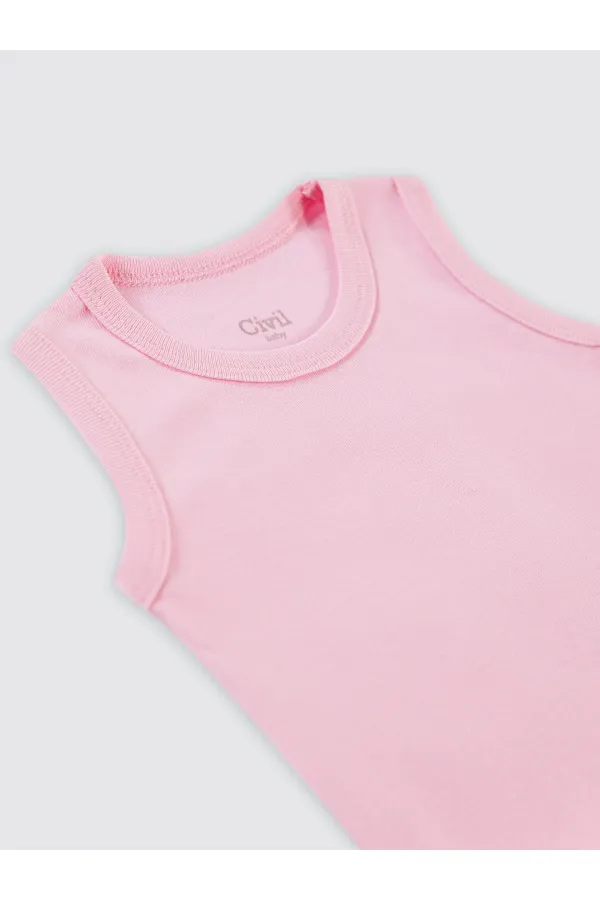 Bebek Çıtçıtlı Badi 0-24 Ay Pembe - Paket