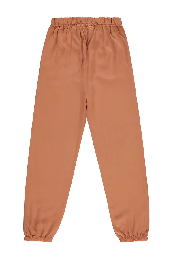 Pantalon fille 10-13 ans, couleur argile italienne - Emballage