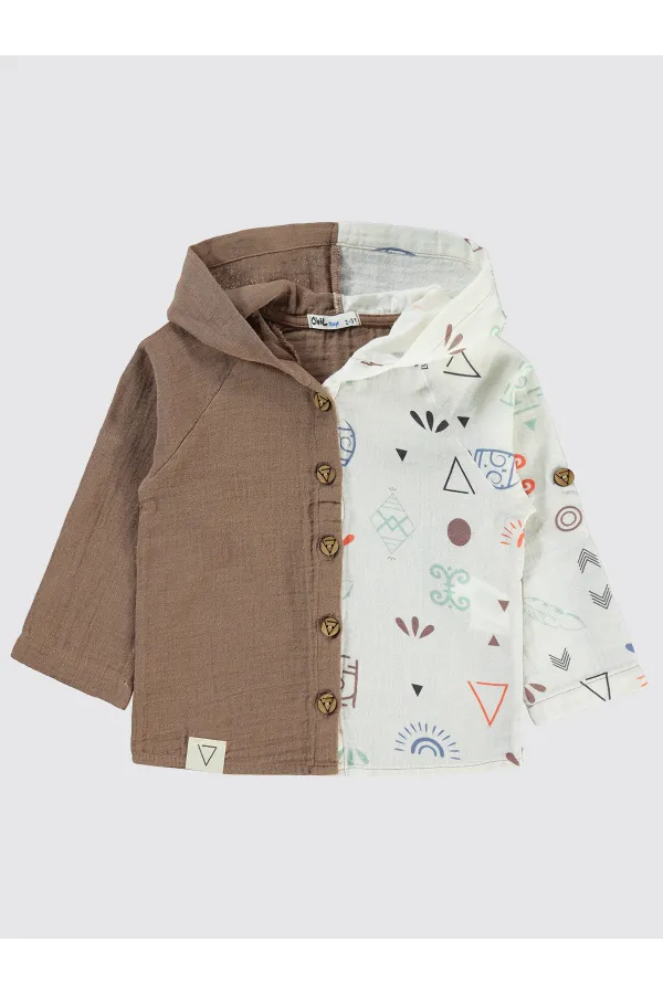 Erkek Çocuk Gömlek 2-5 Yaş Kahve - Paket