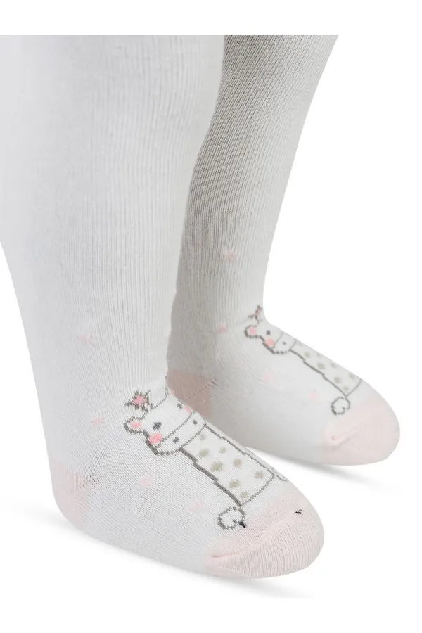 Collants pour bébé 0-24 mois couleur crème - Emballage