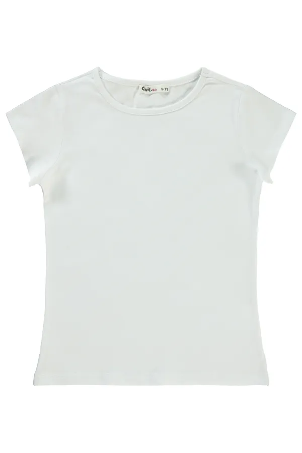 Kız Çocuk Tişört Km 6-9 Yaş Ekru - Paket