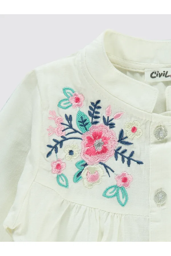 Girl's Shirt 2-5 Years Old Ecru - Package