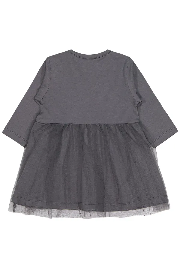 Bebek Jile ve Elbise 0-24 Ay Koyu Gri - Paket