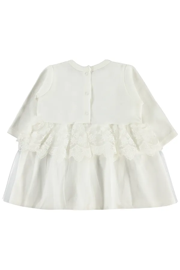 Bebek Jile ve Elbise 0-24 Ay Ekru - Paket