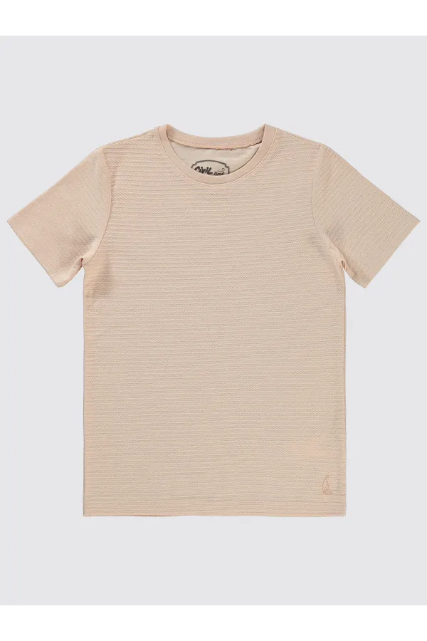 T-shirt garçon 10-13 ans, motif saumon - Emballage