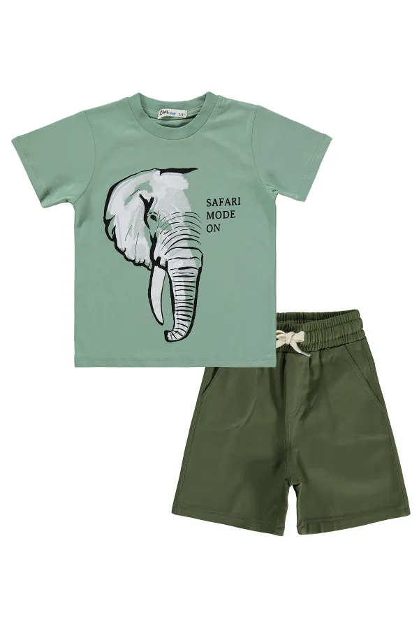 Erkek Çocuk Takım 2-5 Yaş Yeşil - Paket