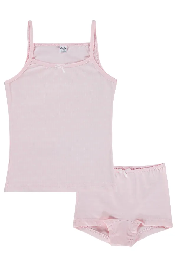 Ensemble de sous-vêtements roses pour filles de 2 à 9 ans - Lot