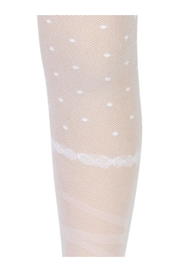Collants blancs pour fille de 2 à 9 ans - Lot