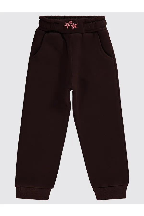 Girls Tracksuit Bottoms 2-5 Years Old Brown - Package