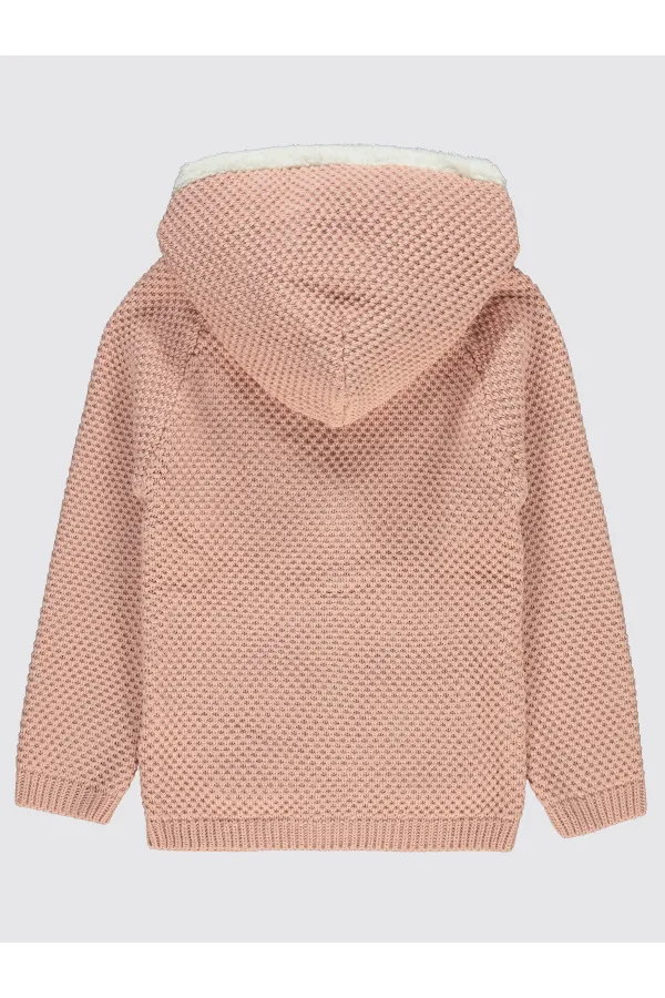 Gilet pour fille de 6 à 9 ans, couleur poudre - Emballage