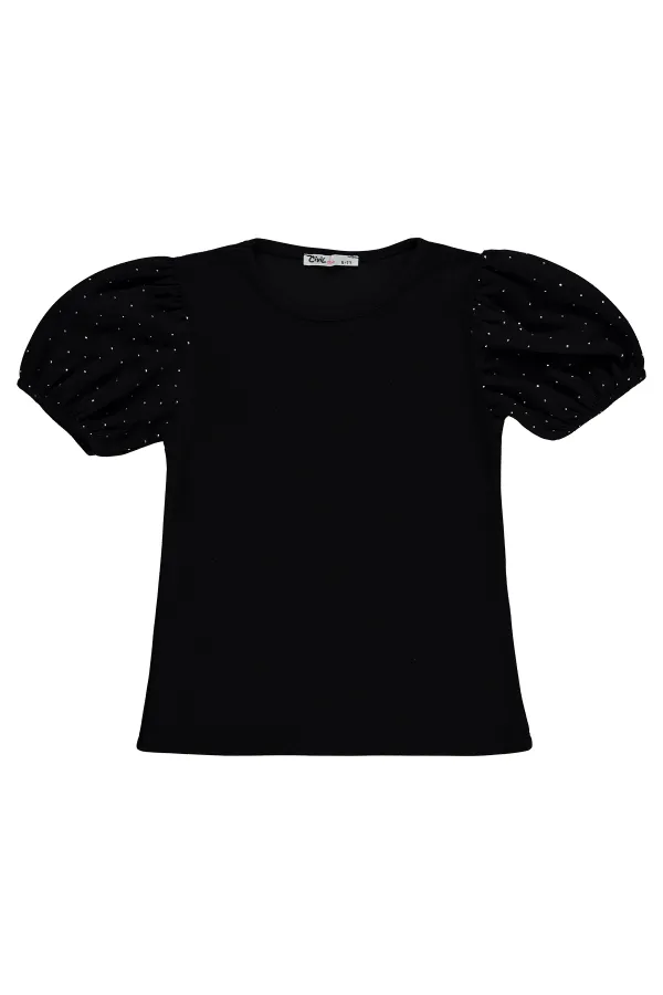 Girls' T-shirt, Ages 10-13, Black - Pack