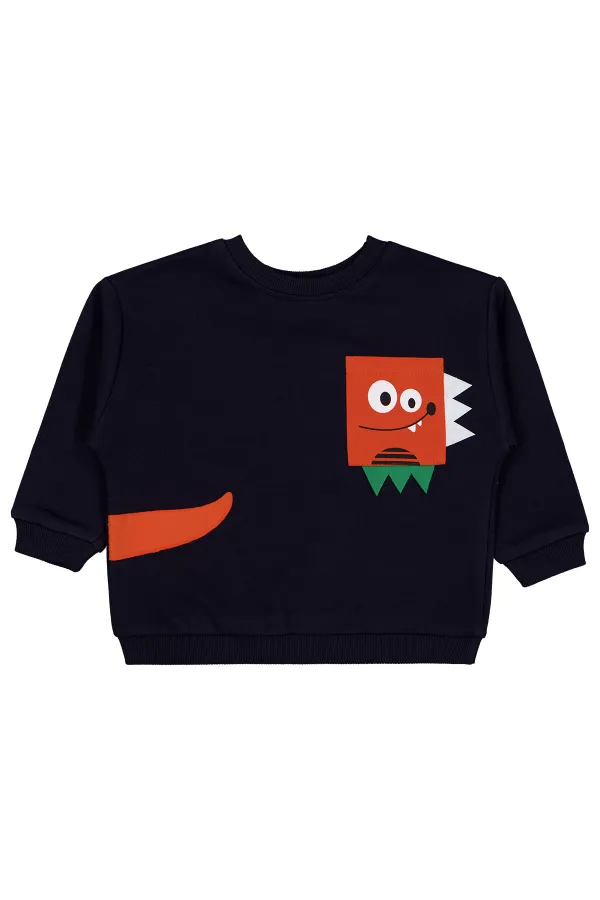 Erkek Çocuk Sweatshirt 2-5 Yaş Lacivert - Paket