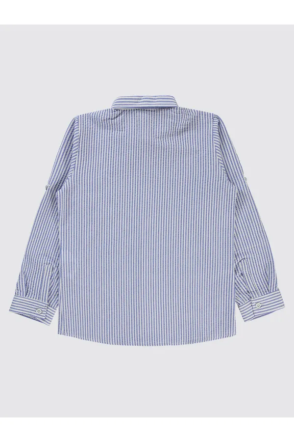 Erkek Çocuk Gömlek 10-13 Yaş Mavi - Paket