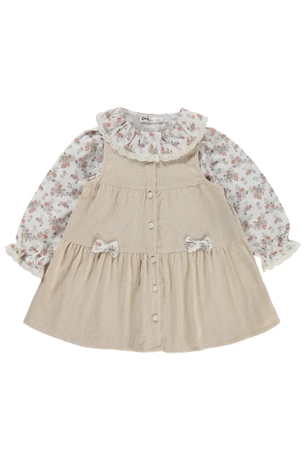 Combinaison et robe pour filles, 2-5 ans, beige - Emballage