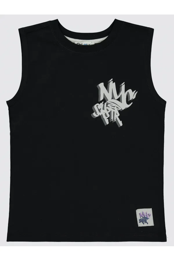 Lot de T-shirts noirs pour garçons de 10 à 13 ans