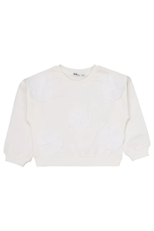 Kız Çocuk Eşofman Takımı 2-5 Yaş Ekru - Paket