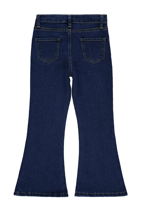 Pantalon bleu foncé pour fille de 10 à 13 ans - Emballage