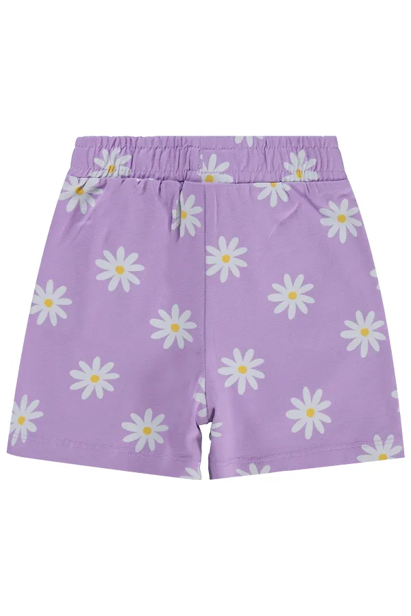 Kız Çocuk Şort 2-5 Yaş Lila - Paket