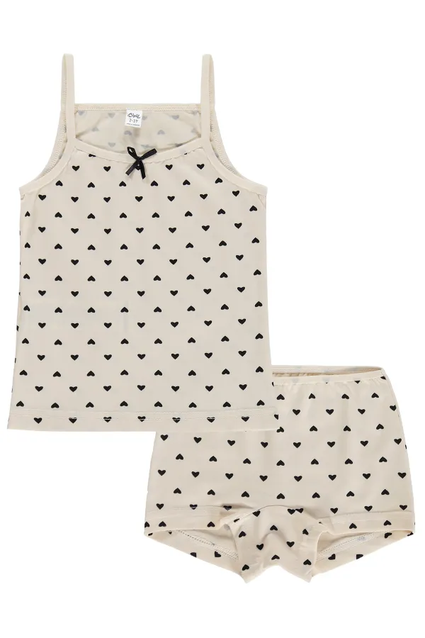 Kız Çocuk İç Çamaşırı Takım 2-9 Yaş Vanilya - Paket
