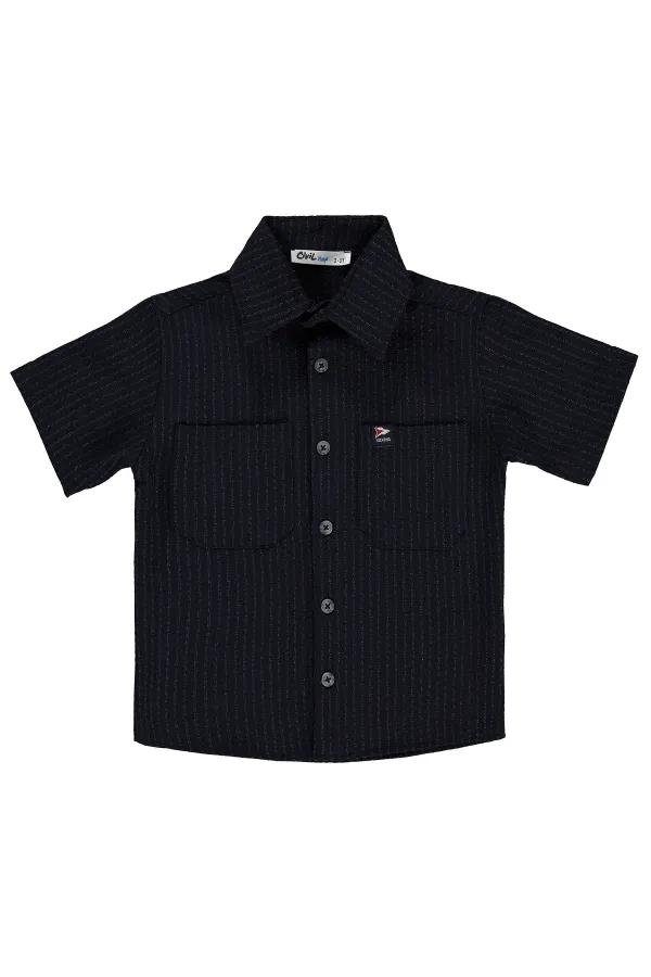 Boys' Shirt, Ages 2-5, Navy Blue - Pack