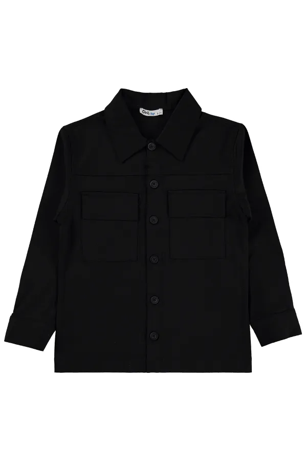 Veste garçon, 10-13 ans, noire - Emballage