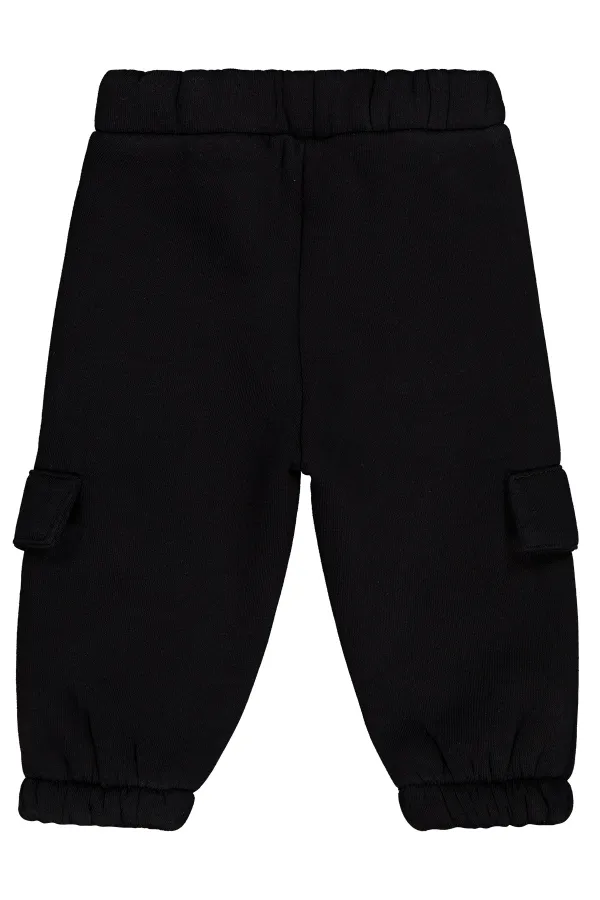 Baby Tracksuit Bottoms 0-24 Months Black - Pack