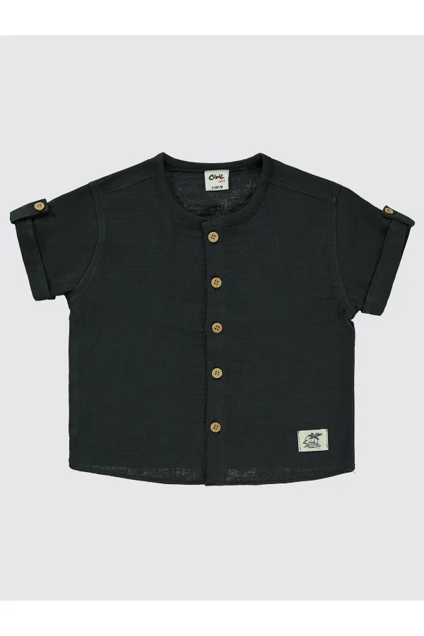 Bebek Gömlek 0-24 Ay Antrasit - Paket