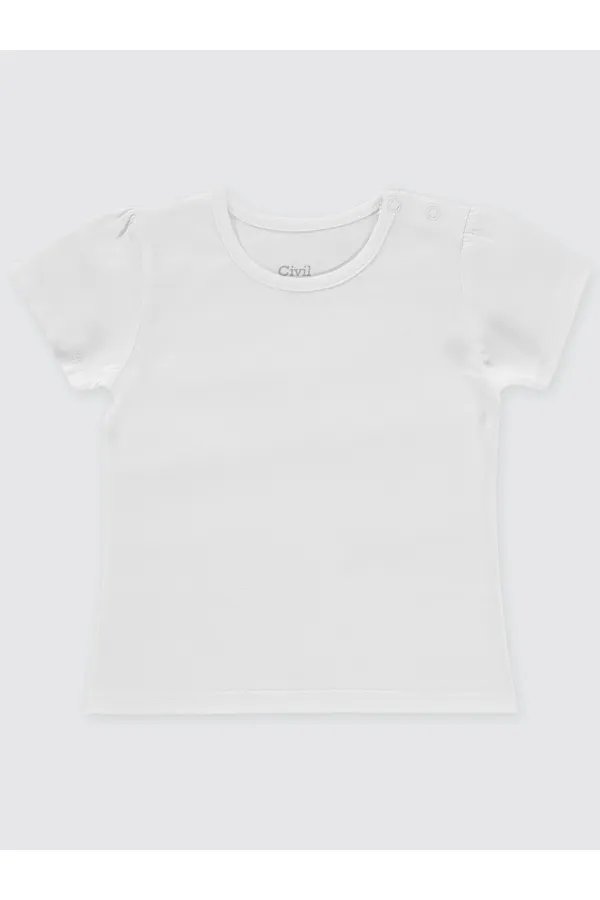 Lot de T-shirts blancs pour bébé (0-24 mois)