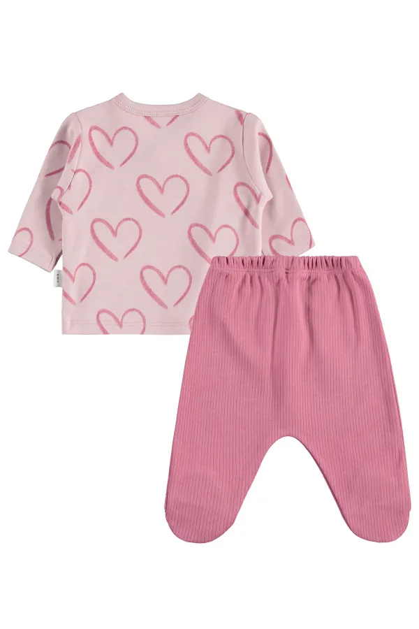 Bebek Zıbın Takımları 0-24 Ay Pastel Pembe - Paket