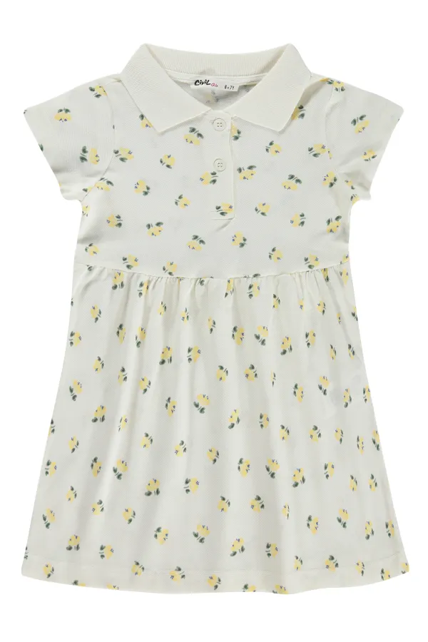 Combinaison et robe pour filles, 6-9 ans, blanc cassé - Emballage