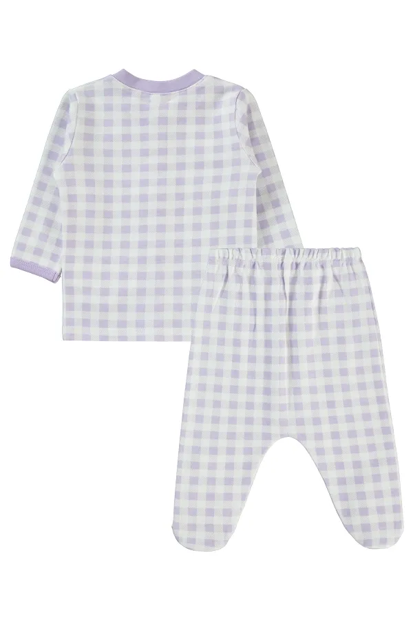 Ensemble pyjama bébé 0-24 mois lilas - Emballage