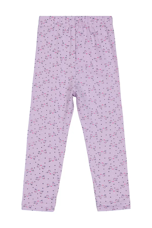 Leggings pour filles Km 2-5 ans Lilas - Emballage