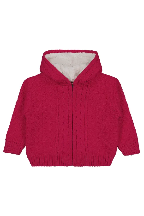 Kız Çocuk Hırka 2-5 Yaş Fuşya - Paket