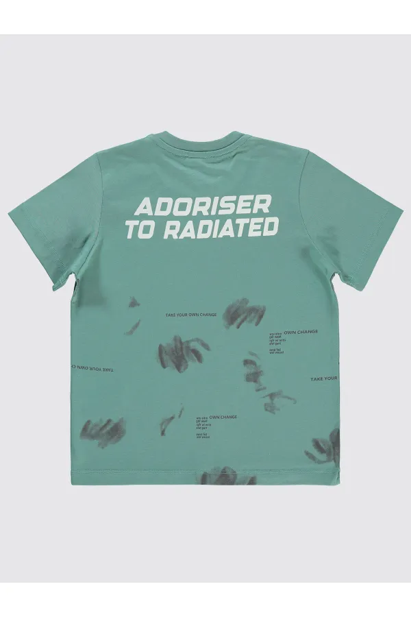 Erkek Çocuk Tişört 6-9 Yaş Yosun Yeşili - Paket